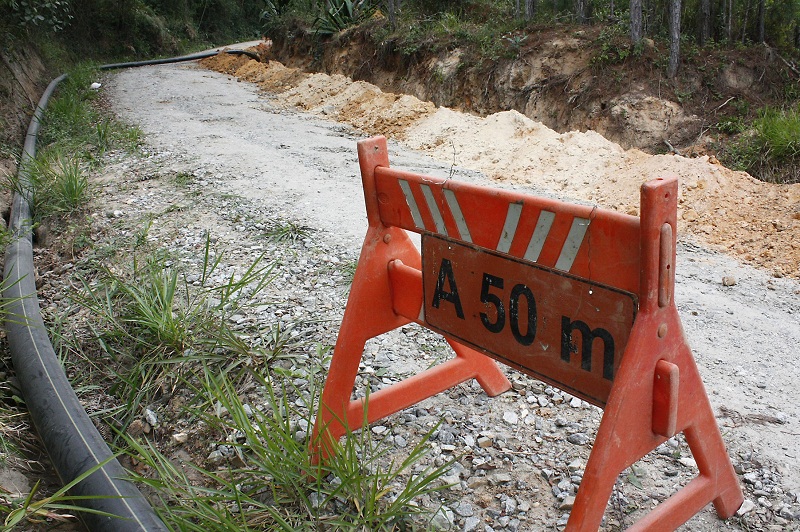 Iniciada obra da rede coletora de esgoto de Laranjeiras e Taquaras