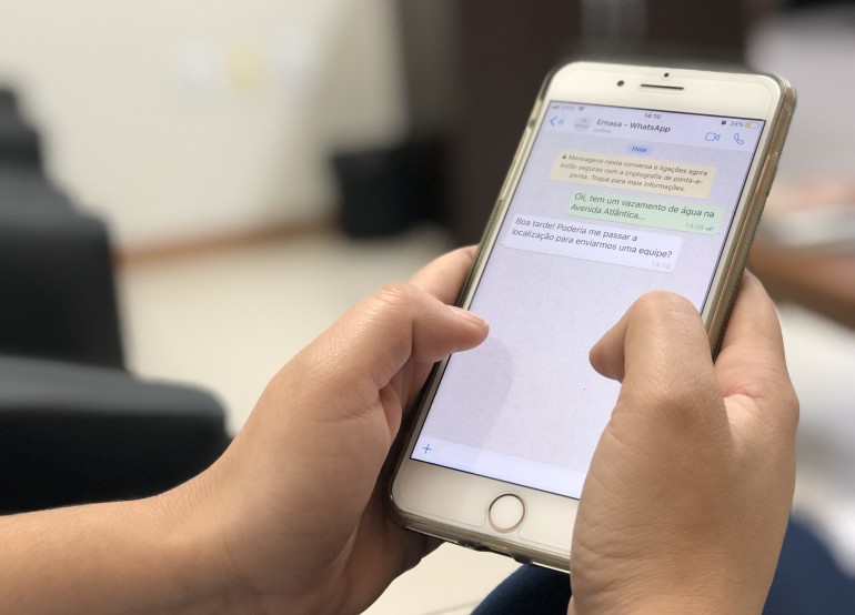 EMASA agora tem WhatsApp para se comunicar com a população
