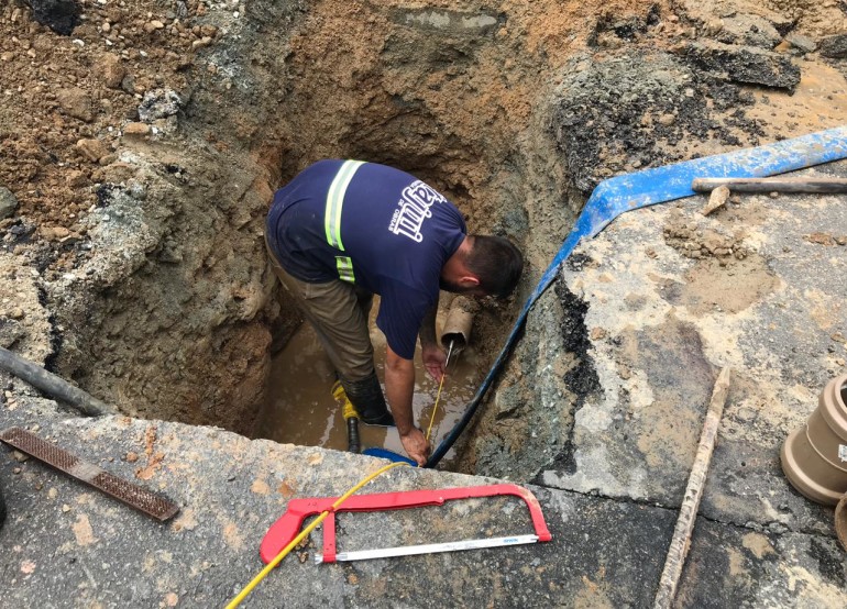 Vídeo inspeção verifica situação da rede de água em algumas ruas da cidade