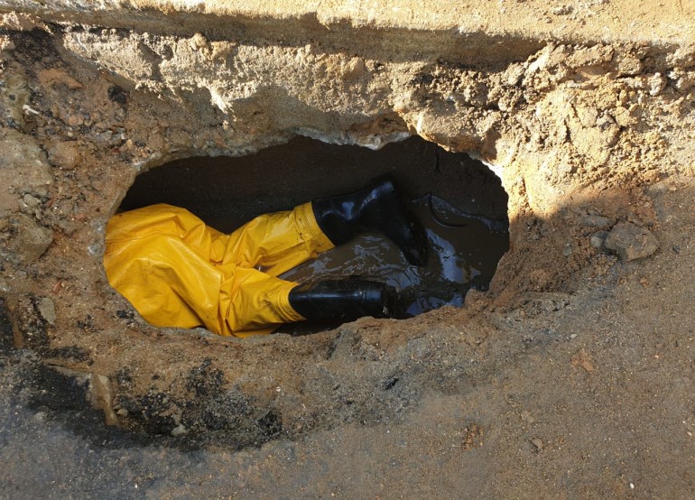 Se Liga na Rede lacra ligação irregular de esgoto em edifício no Bairro Pioneiros