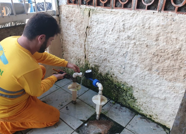 Se Liga na Rede identifica imóvel com ligação irregular na Rua Portugal