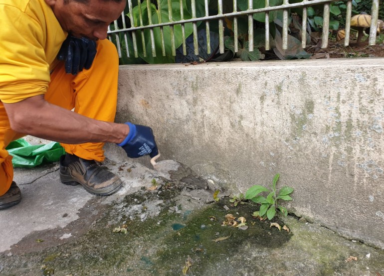 Mais um lacre realizado em ligação irregular de imóvel na Rua 200