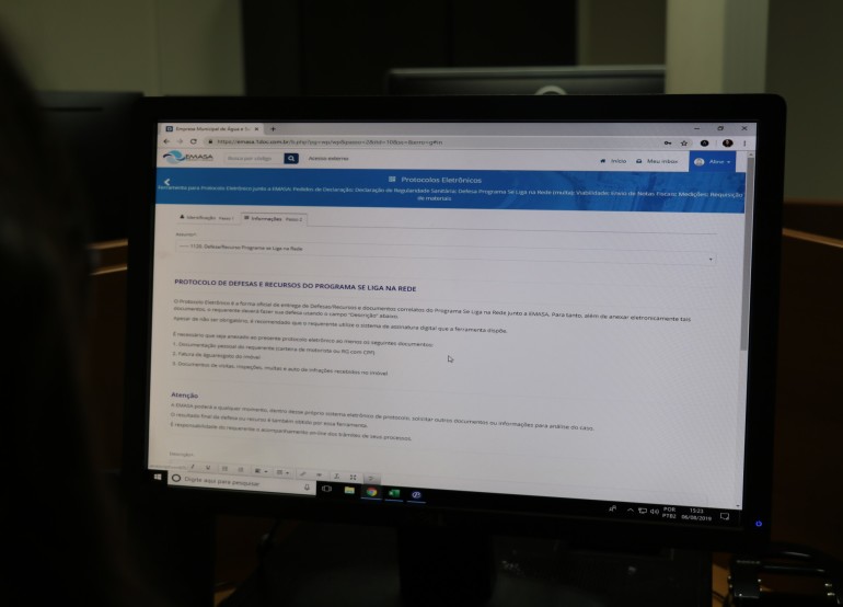 SERVIÇO EMASA: Requerimentos do Se Liga na Rede são protocolados pela internet