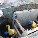 Obra interligação rede Rua Canelinha - Bairro dos Municípios