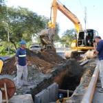 Obra interligação rede Rua Canelinha - Bairro dos Municípios