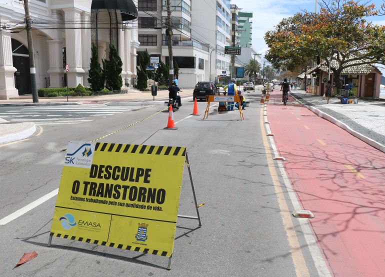 Obra do Emissário terá intervenção na Avenida Atlântica da Rua 2300 até Alvin Bauer